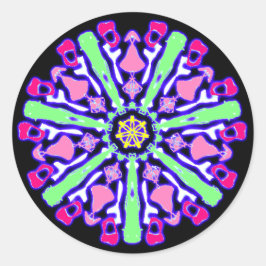 Sticker psychédélique coloré n°3 runt klistermärke