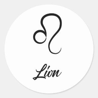 Sticker Rond Lion - Signe du zodiaque Runt Klistermärke