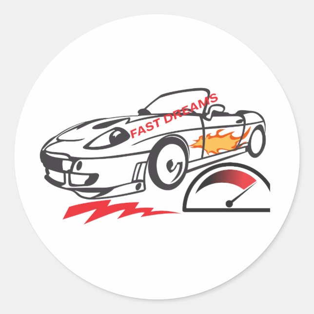 Sticker Runt Klistermärke (Framsida)