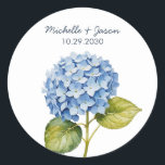 Sticker Runt Klistermärke<br><div class="desc">Capture the beauty and romance of your special day with this elegant wedding sticker. The delicate watercolor floral motif adds a touch of whimsy and sophistication to save-the-dates, invitations, favor tags, and more. Its classic round shape makes it the perfect finishing touch to elevate your wedding paper goods. Crafted with...</div>