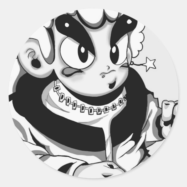 Sticker Runt Klistermärke (Framsida)