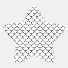 Sticker "Scallop Mönster på en Starfish" Stjärnformat Klistermärke
