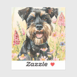 Sticker – Schnauzer Die-Cut Watercolor Sticker Klistermärken