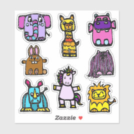 Sticker Sheet 4x4 "the alphabet book" (Glossy) Klistermärken