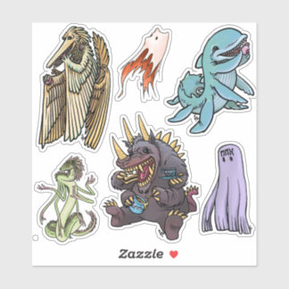 Sticker Sheet - Monster Tea Party Klistermärken