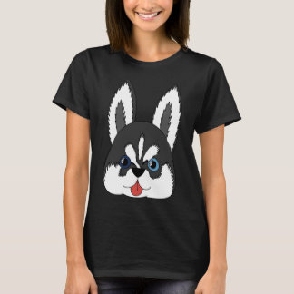 Sticker siberian husky Puppy Mönster T Shirt