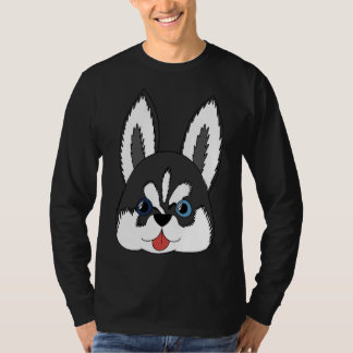 Sticker siberian husky Puppy Mönster T Shirt
