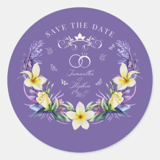 STICKER SOUS THEME MARIAGE RUNT KLISTERMÄRKE