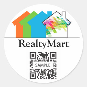 Sticker Template Real Gods House Runt Klistermärke