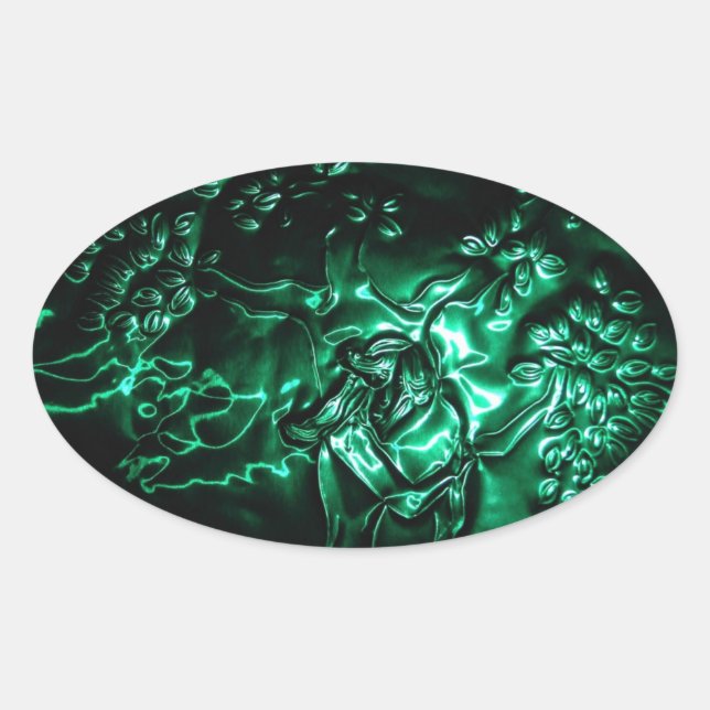 Sticker TreeHuger Ovalt Klistermärke (Framsida)