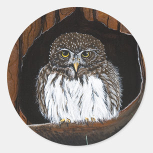 Sticker "Uggla" Runt Klistermärke