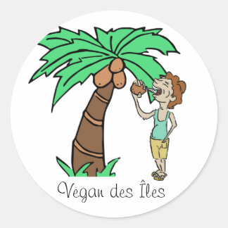 Sticker Vegan des îles Runt Klistermärke