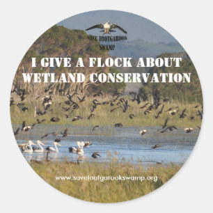 Sticker Wetland Conservation Runt Klistermärke