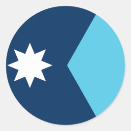 Sticker with Flag of Minnesota, USA Runt Klistermärke