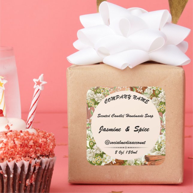 Stickers #11 presentljusskålens etikett redigerbar (Fest)