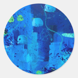 Stickers and Sälar in Jellyfish Design Runt Klistermärke