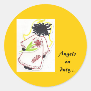 Stickers - Angel Runt Klistermärke