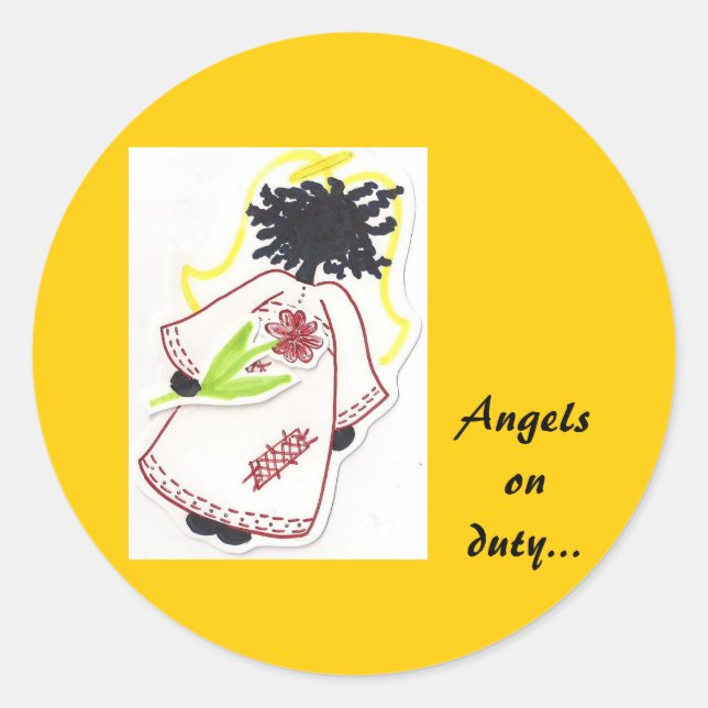 Stickers - Angel Runt Klistermärke (Framsida)