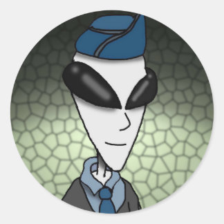 Stickers - Area 51 Major Himlar Runt Klistermärke