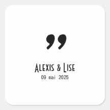 Stickers autocollant de mariage Apostrophe