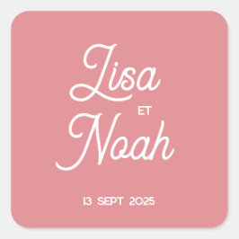 Stickers collection Colorus Rose Fyrkantigt Klistermärke