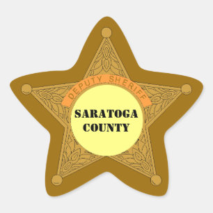 STICKERS Cute Vice sheriff Badge mallområde Stjärnformat Klistermärke