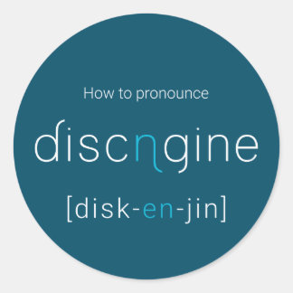 Stickers Disk-En-Jin Runt Klistermärke