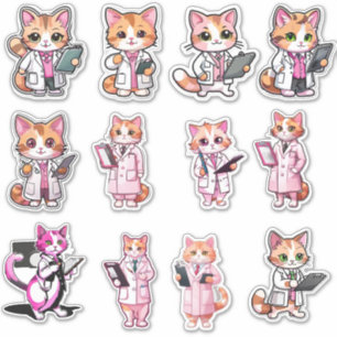 Stickers doktor Kattunge Klistermärken
