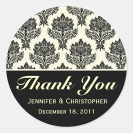 Stickers för Anpassade av elfenbenssjuka Runt Klistermärke