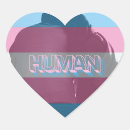 Stickers för humant Pride Hjärtformat Klistermärke