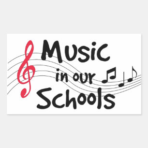Stickers for Music Rektangulärt Klistermärke