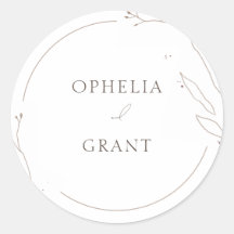 Stickers för Vild Grass Bröllop Tack