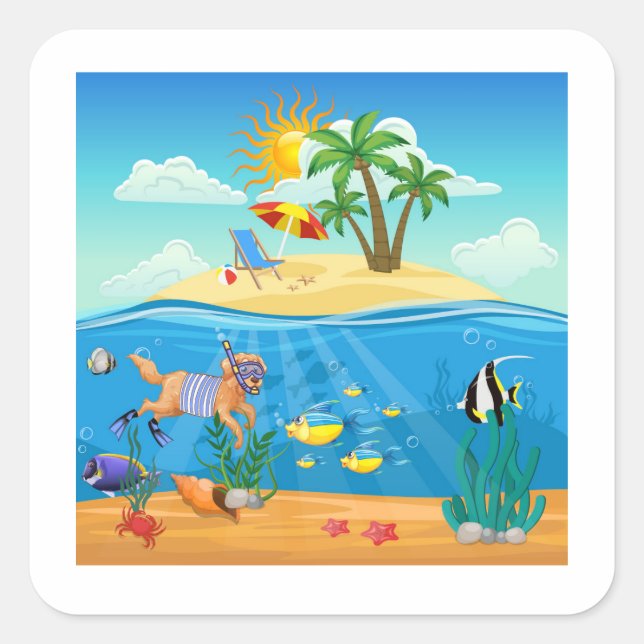 Stickers Fyrkantigt Klistermärke (Framsida)