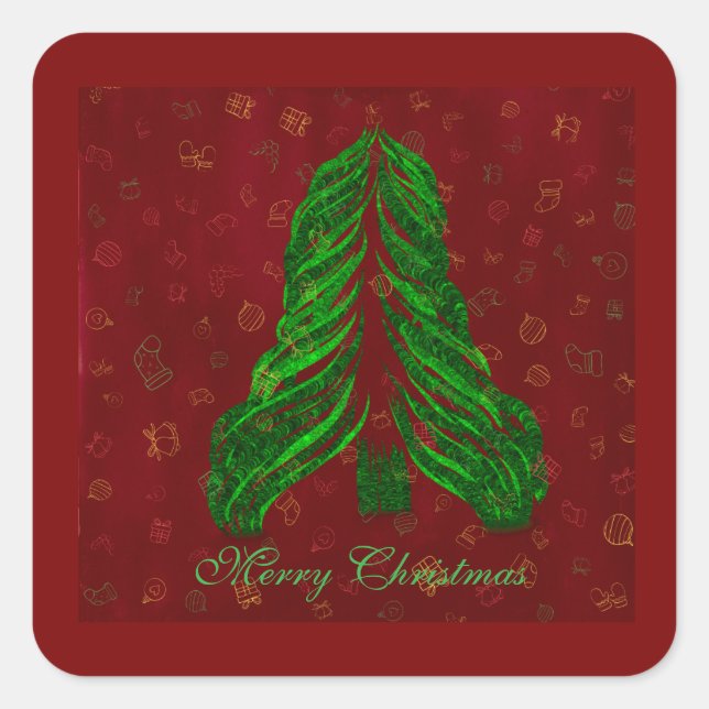 Stickers Fyrkantigt Klistermärke (Framsida)