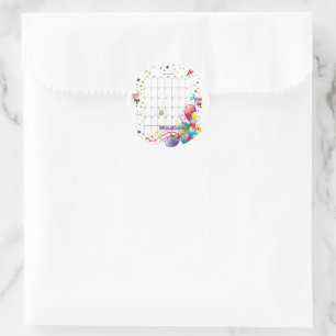 Stickers, Grattis på födelsedagen-kalendern septem Runt Klistermärke