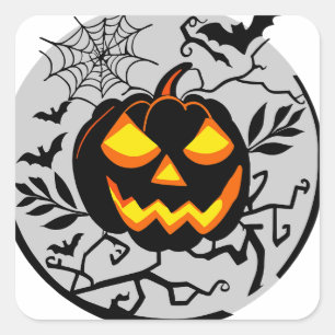Stickers Halloween fest Fyrkantigt Klistermärke