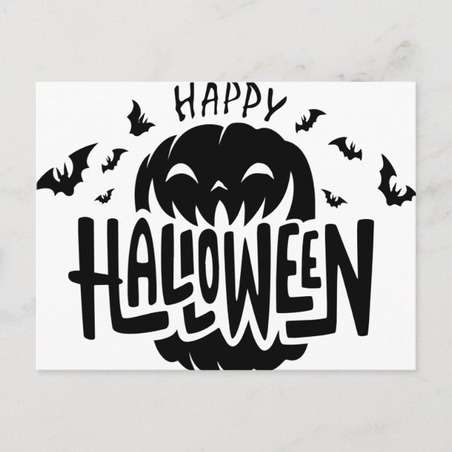 Stickers happy halloween vykort (Framsida)