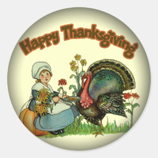 Stickers - Happy thanksgiving Runt Klistermärke