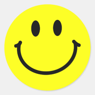 Stickers lycklig Ansikte Runt Klistermärke