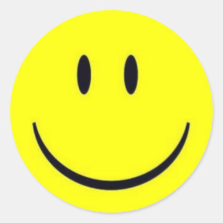 Stickers lycklig Ansikte Runt Klistermärke