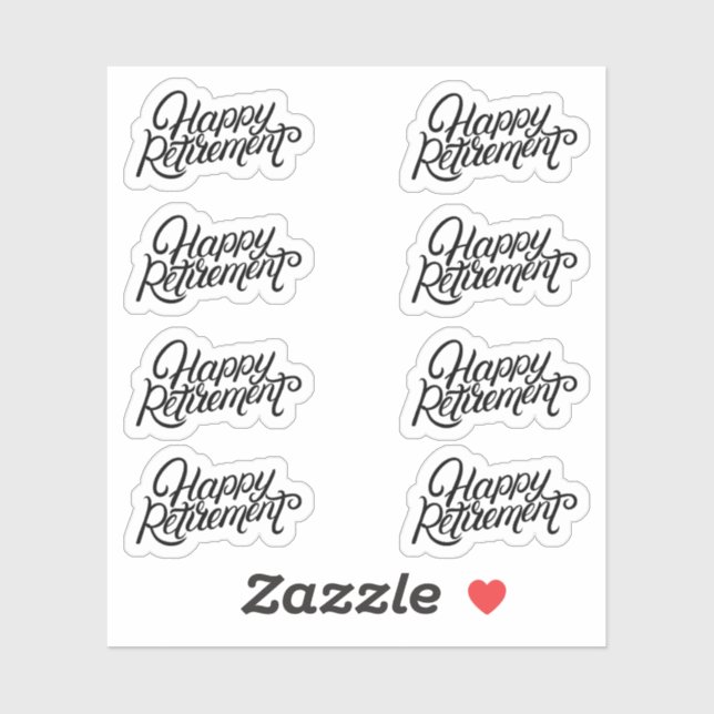 Stickers lycklig Pension Klistermärken (Ark)
