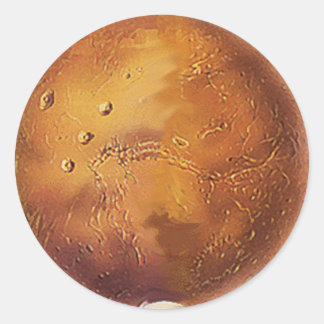 Stickers med Planet Mars Runt Klistermärke