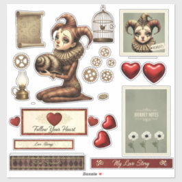 Stickers - Melancholy Harlequin Klistermärken