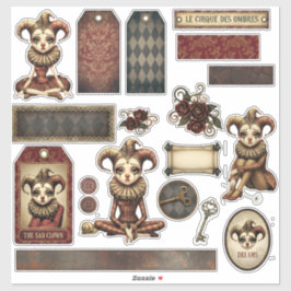 Stickers - Melancholy Harlequin Klistermärken