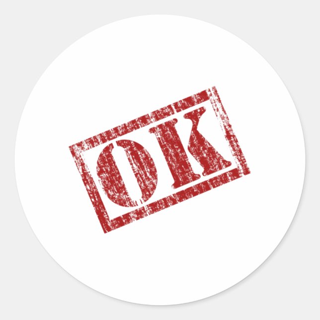 Stickers ok runt klistermärke (Framsida)