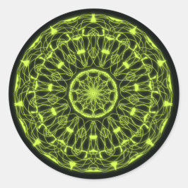 Stickers psychédélique noir et vert runt klistermärke