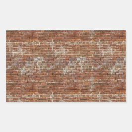 Stickers Red Brickwall Rektangulärt Klistermärke