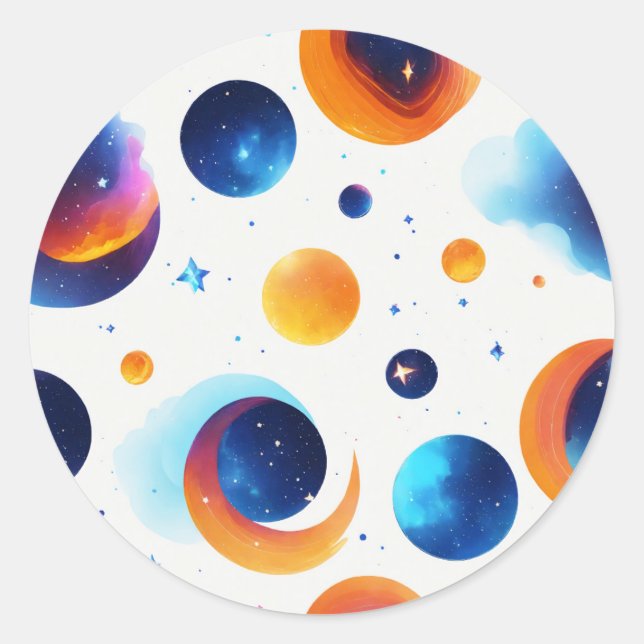 Stickers Runt Klistermärke (Framsida)