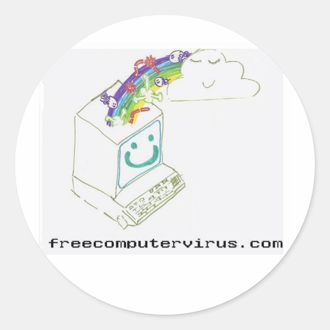 Stickers Runt Klistermärke (Framsida)