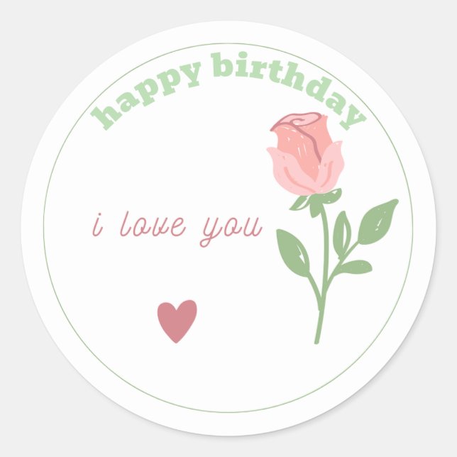 Stickers Runt Klistermärke (Framsida)